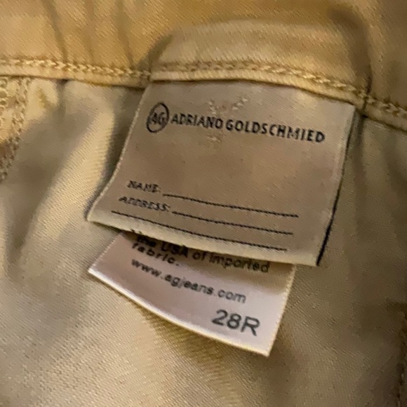 Ag Adriano Goldschmied Womens Khaki Pants tailored Trousers Size 28R - Picture 12 of 13